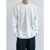 t恤男宽松简约cleanfit打底衫 复古纯棉360G正肩重磅长袖 美式 秋季