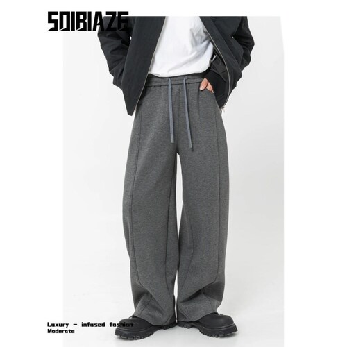 秋冬新款休闲裤弯刀裤百搭卫裤男