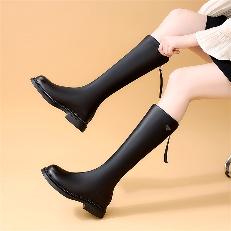 大码平底长筒靴女2025新款秋冬