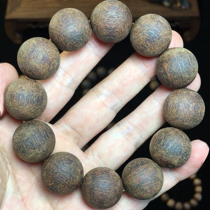 子仁降真香高货收藏东枝20圆珠黄绿油爆金丝颗颗沉水醇奶柔和细腻