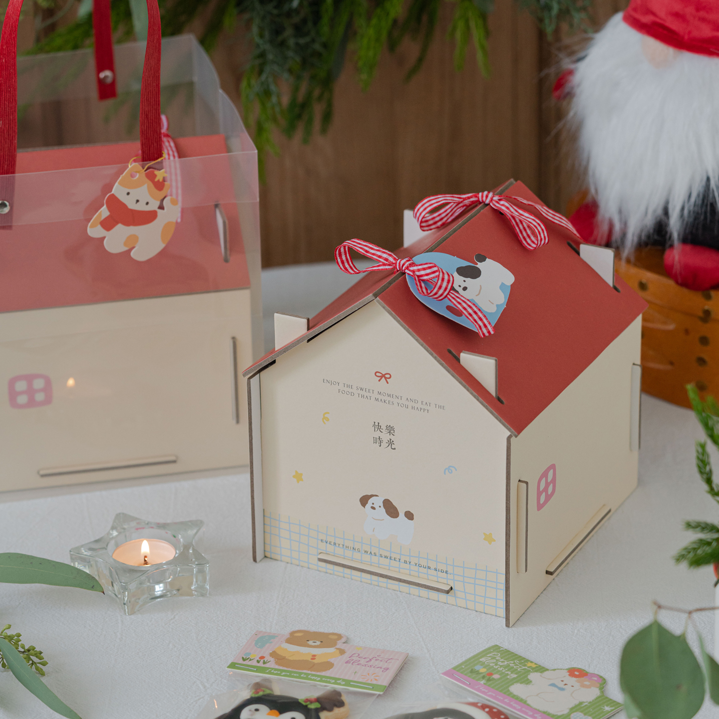 2025新款圣诞包装盒烘焙新年礼物盒糖霜曲奇饼干牛轧糖糖果空盒子