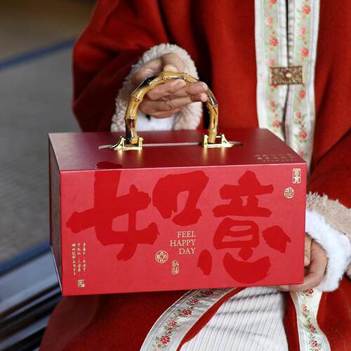 新款高档手提2026新年包装盒空盒子高端马年礼盒烘焙饼干糖果年货