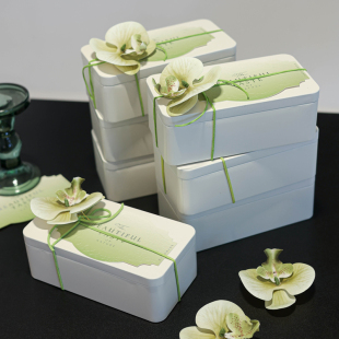 高档绿豆糕包装盒铁盒烘焙凤梨酥曲奇饼干礼盒情人节母亲节礼物盒