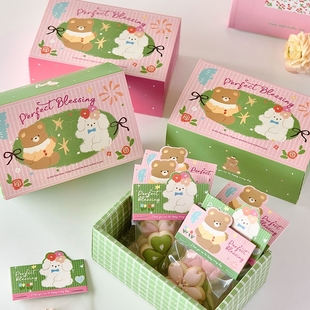 2025春日饼干糖果包装盒烘焙包装点心玛德琳抽屉盒空盒子定制logo