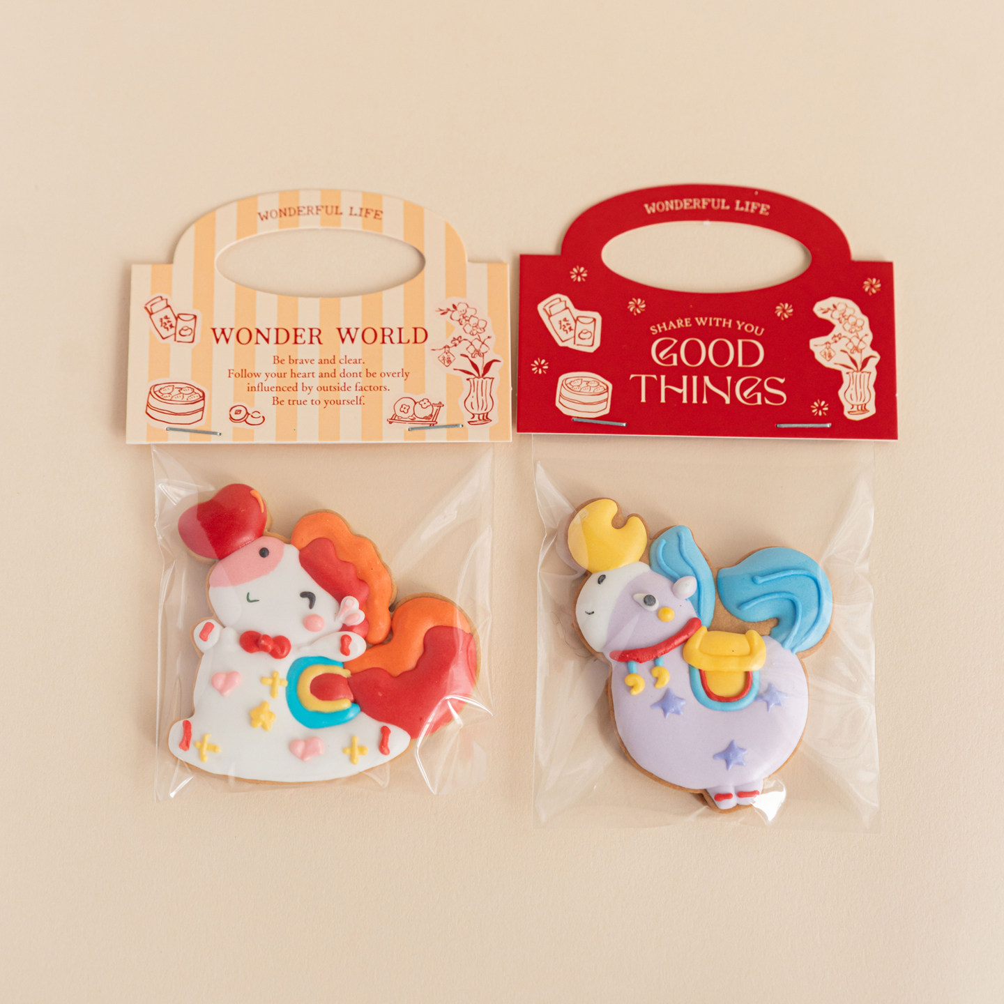 2026新款新年饼干糖果袋卡头包装袋页眉烘焙包装装饰卡片马年定制