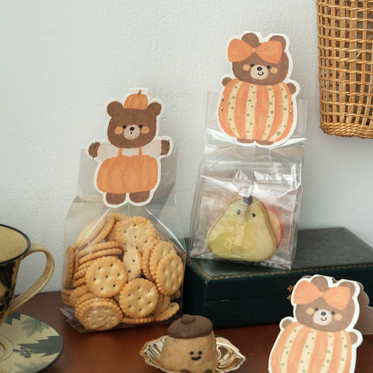 2025新款万圣节包装袋烘焙装饰卡头饼干糖果包装页面卡片礼物配件