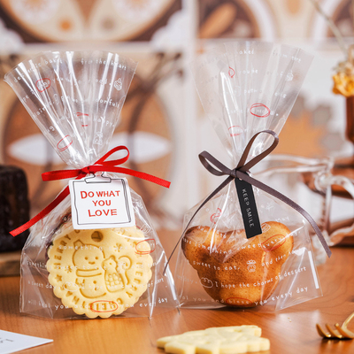 网红奶枣袋子烘焙常温雪花酥透明