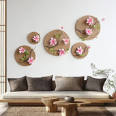 新中式 墙上遮丑挂件墙面壁饰客厅玄关背景墙植物立体花花艺壁挂