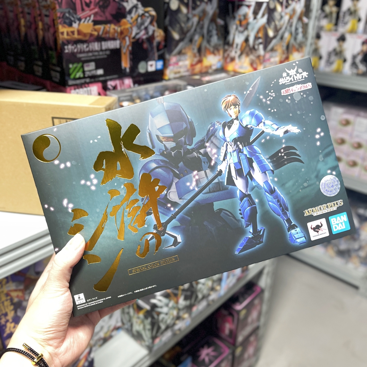 魔神坛斗士 正版手办周边 万代凯传 水神 毛利伸 水浒信 特别配色