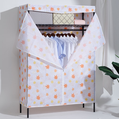 空间大师牛津布简易衣柜钢管加厚