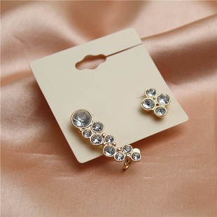 AB款不对称新款潮流个性欧美风格耳钉耳夹一体耳饰夸张时尚女款