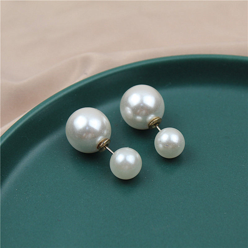 日韩风插针式大气耳饰珍珠