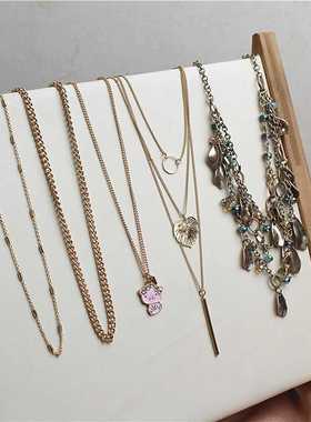 金属镀金女项链锁骨链