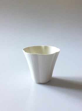 杯二零五   杂碎国货 南岛 泡桐花杯 白瓷花瓣茶杯 水杯 酒杯