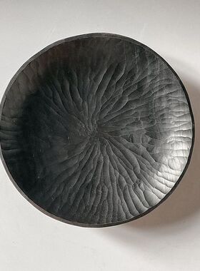 碗八九 荒无舍 曲立军 大漆锤纹圆碗 果盘 沙拉盘 手工