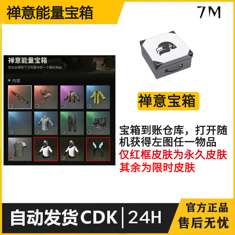 禅意能量宝箱PUBG绝地求生白战神禅意夹克宝箱CDK皮肤饰品图片