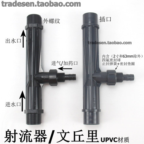 UPVC射流器 文氏管 水泵文丘里 塑料管道水射器 射水器气液混合器 - 封面