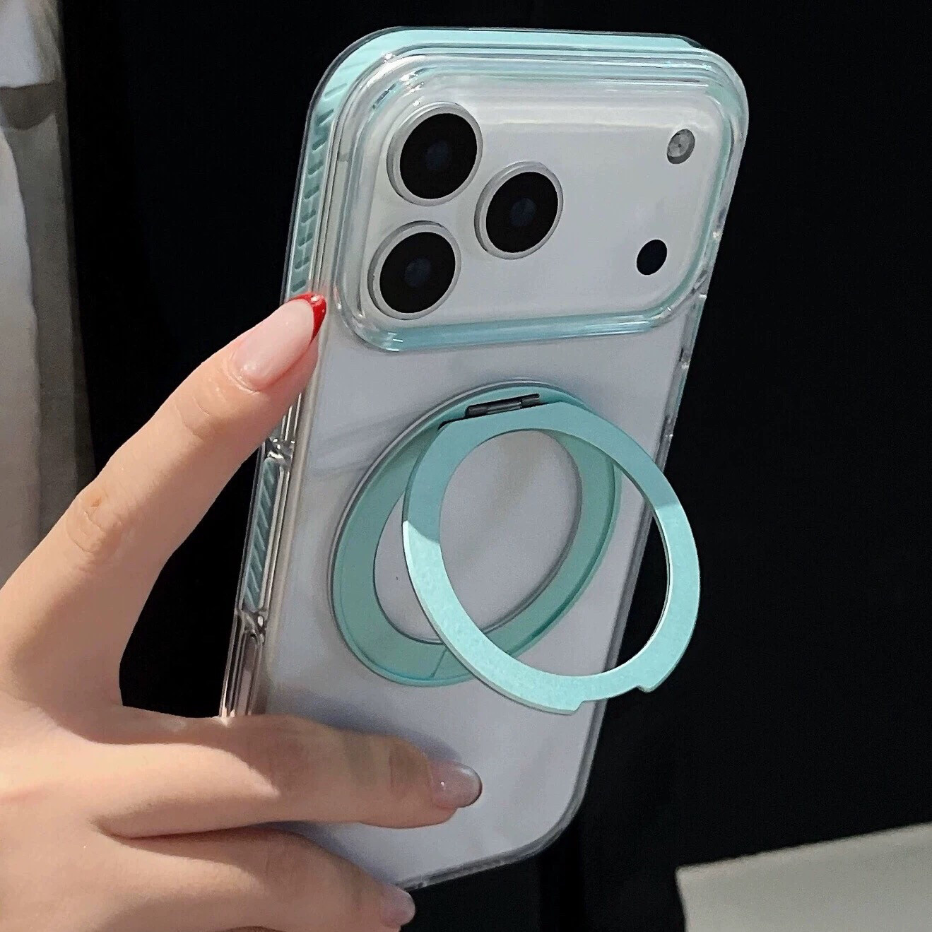 适用苹果17手机壳iphone16promax360旋转一体磁吸支架14简约新款13网红情侣14pro透明壳15pro爆款16pro手机套