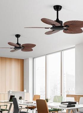 美式叶复古树风扇家用客厅餐厅扇商用23793吊酒静店音电风扇中山