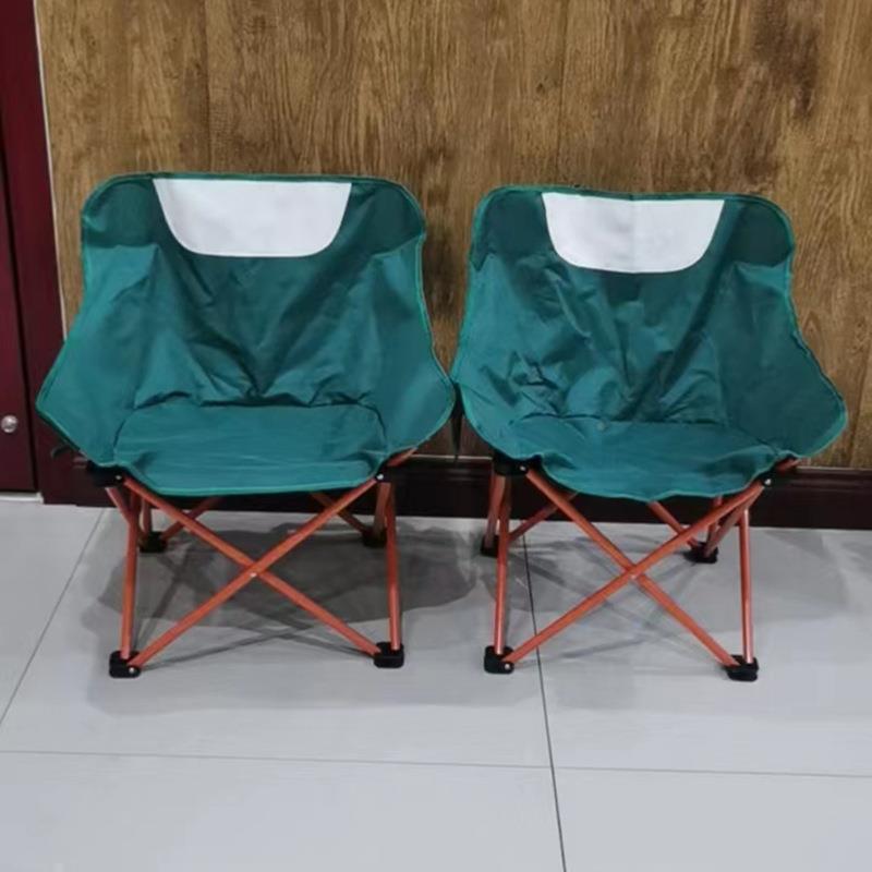 折便携叉腿桌月式露营亮家椅户月外用休闲背靠椅叉腿桌月亮椅叠三