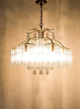 促销美式乡村时78208尚铁艺客别厅餐吊灯墅简酒店美式轻奢厅水晶