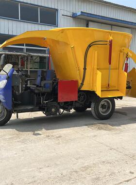 三轮电动草料撒投料羊UYP车 牛场三立方撒草车 5马力养2殖场喂车