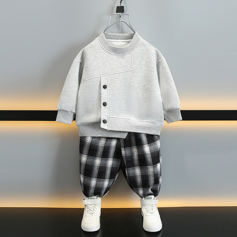 男童秋装卫衣套装2026新款男孩3567岁儿童春秋时髦衣服运动炸街潮