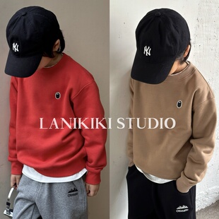 洋气时尚 儿童百搭宽松中大童秋冬新款 加绒卫衣 25新款 LANIKIKI