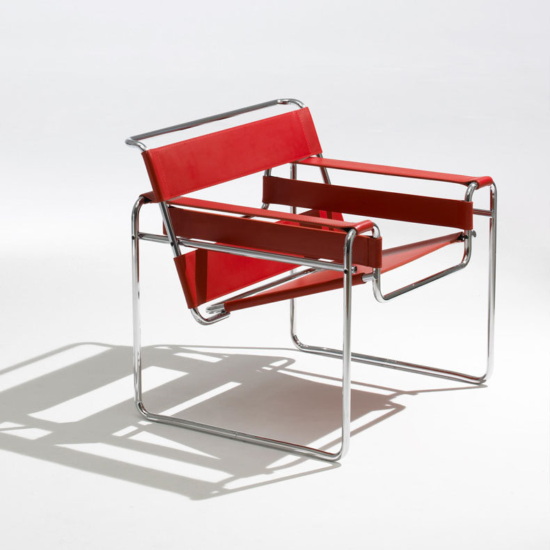 knoll钢管椅布劳耶瓦西里椅办公椅休闲椅经典大师设计款包豪斯椅