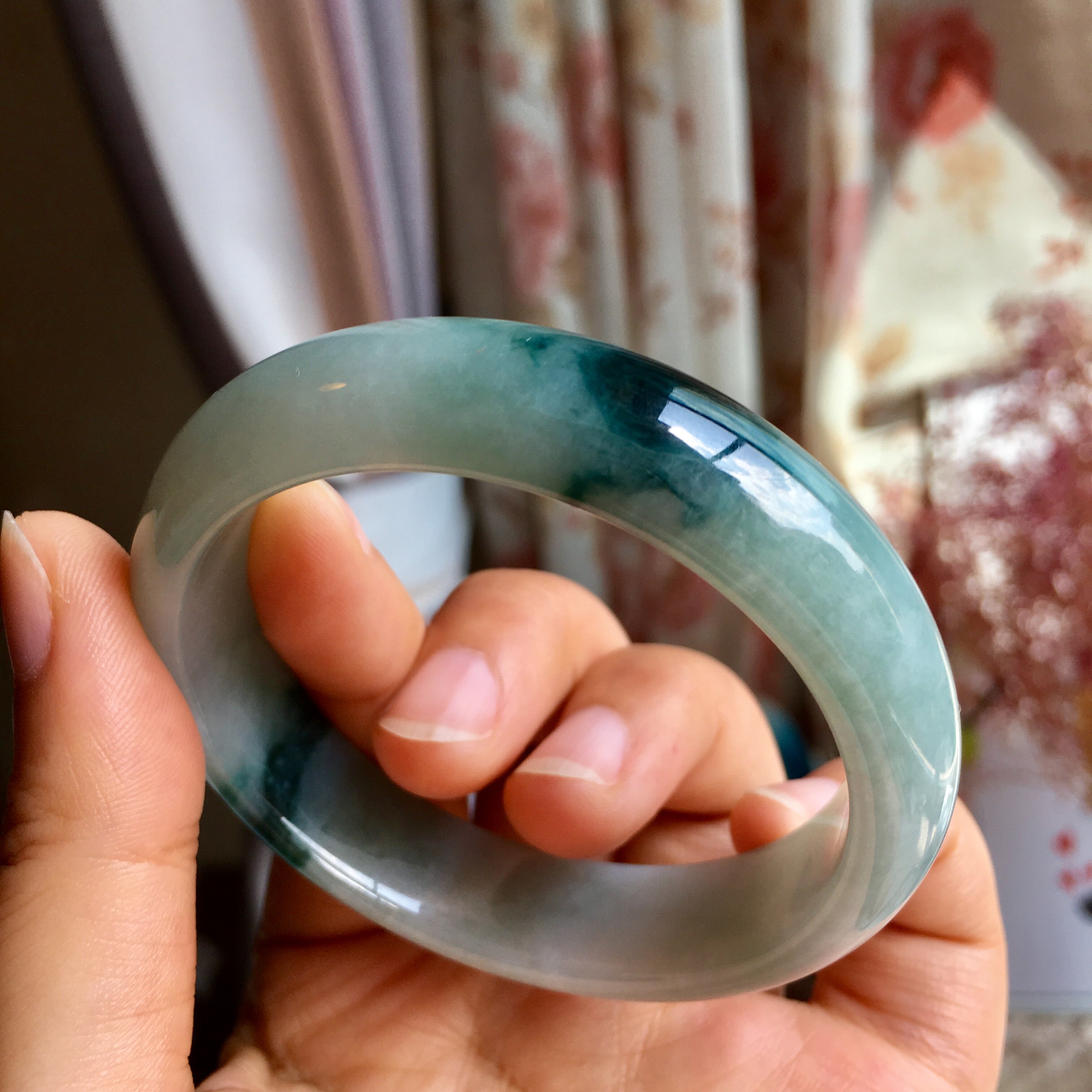 Miss Yao Myanmar natural Crater Jade Bracelet formal wear Blue Flower Bluein the Jewelry/Diamond/Jade/Gold , Jade (New) , Bracelets  category - from Buy2taobao.com to provide professional Taobao agent buy service