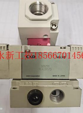 议价日本CKD喜开理原装进口电磁阀气控阀带底座3GB211FL428373 ￥