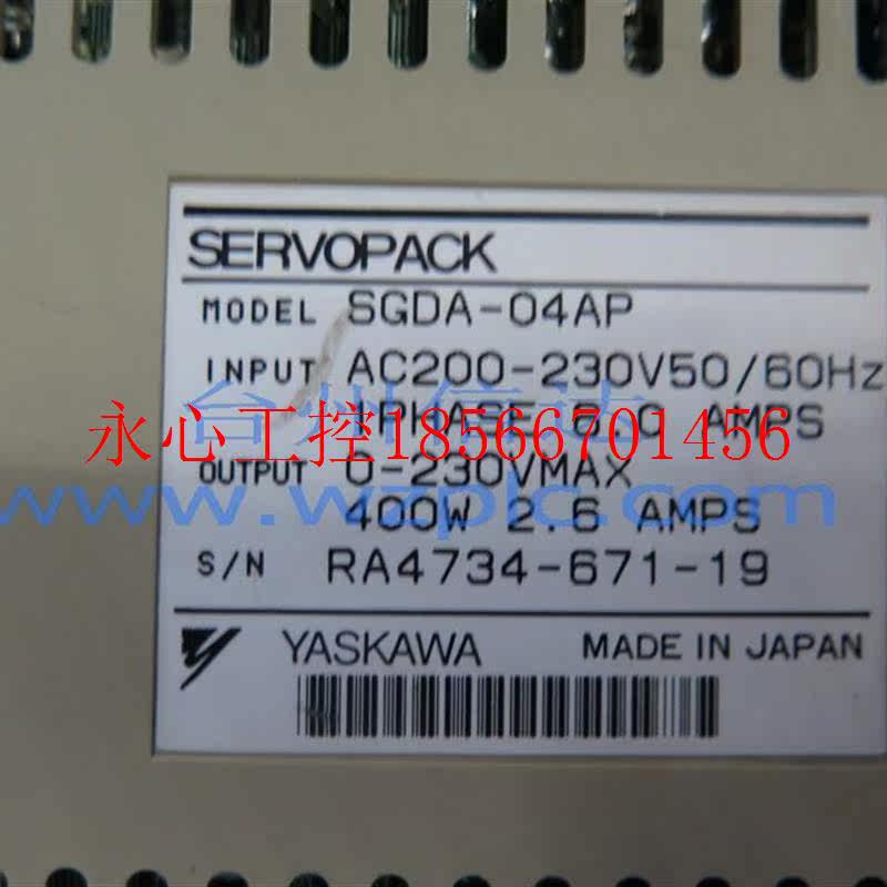 议价SGDA-02AP 伺服安川驱动器 原装拆机保修3个月￥