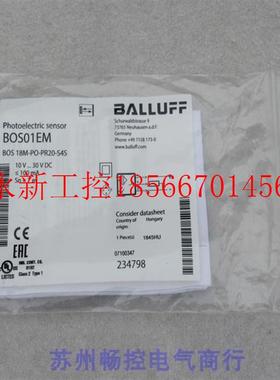 议价全新巴鲁夫BALLUFF传感器BOS 18M-PO-PR20-S4S 现货BOS01EM￥