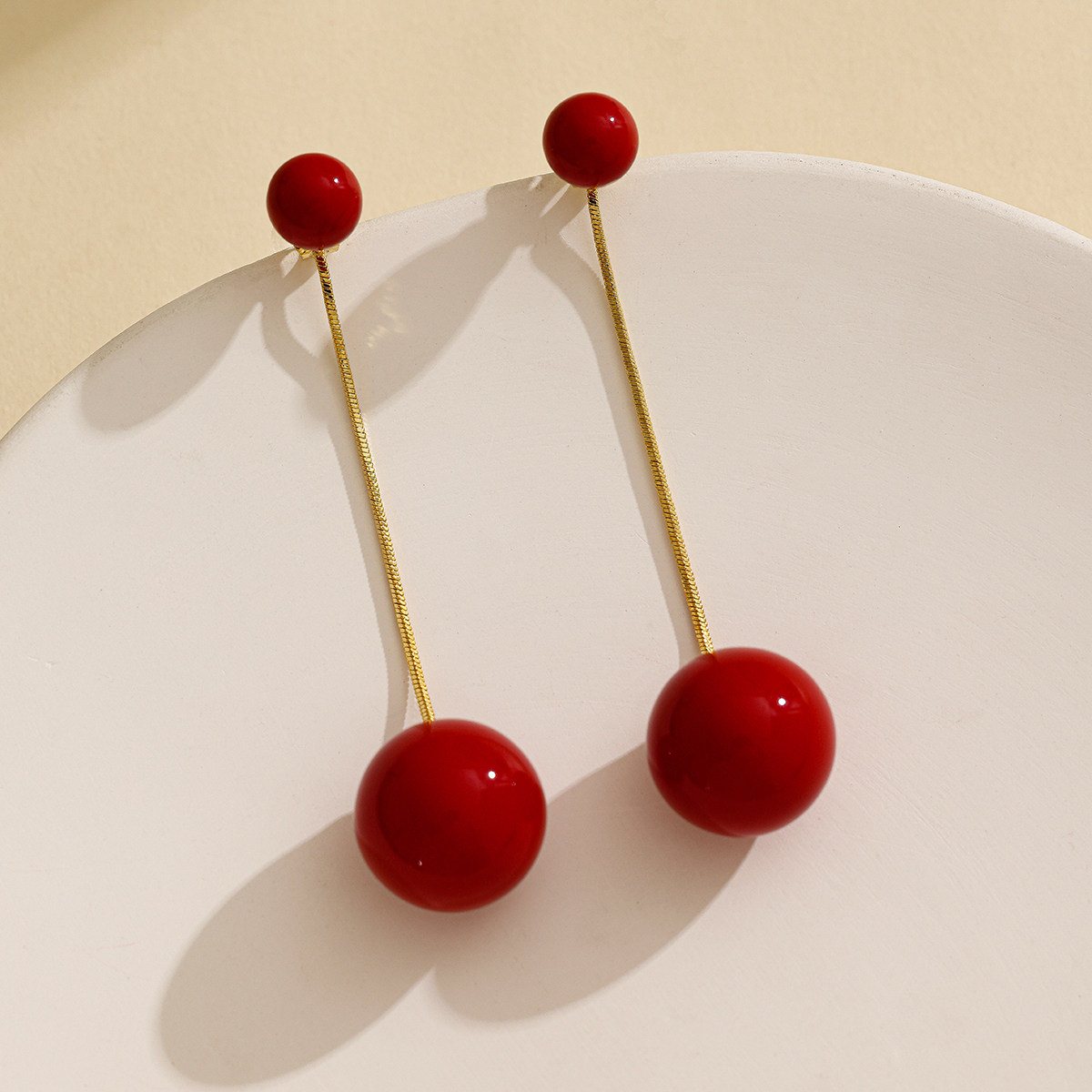 红色珍珠耳环2025新款爆款高级感长款流苏耳坠适合圆脸的耳饰女,饰品/流行首饰/时尚饰品新,耳环,淘宝优惠券,粉丝福利购,淘宝优惠卷