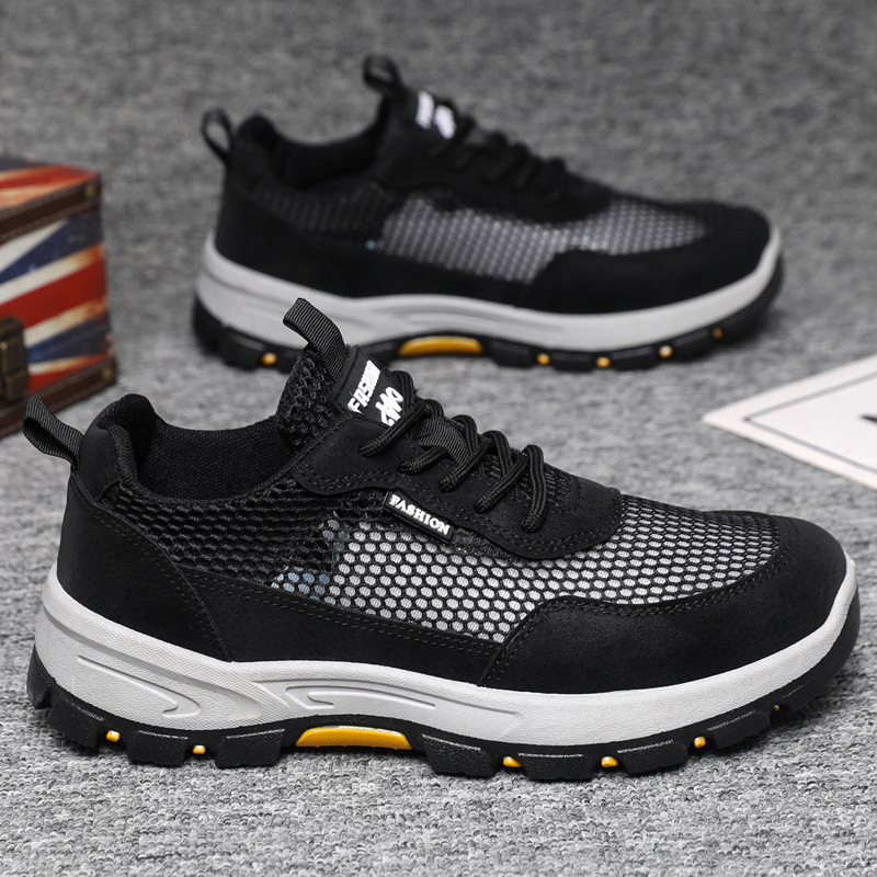 运动男鞋透气休闲新款飞织软底