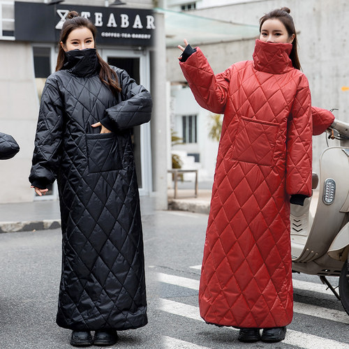 电瓶车挡风被加绒加厚防水摩托车