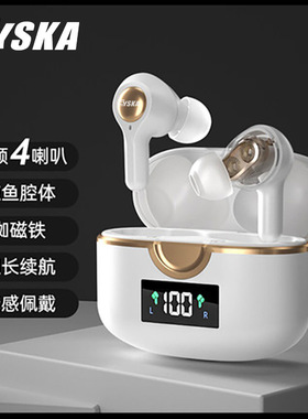 2025新款TWS无线蓝牙耳机T22双动圈四喇叭超重低音通话降噪双喇叭