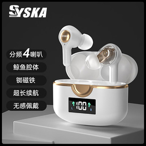 2025新款TWS无线蓝牙耳机T22双动圈四喇叭超重低音通话降噪双喇叭