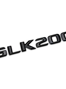 适用于奔驰G级350改装GLK车标GLA200字300标260黑色220尾标标志贴