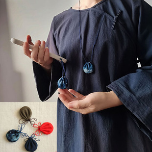 新中式纯棉迷你小香囊球手机挂坠挂件收纳荷包福袋吊坠香包随身佩