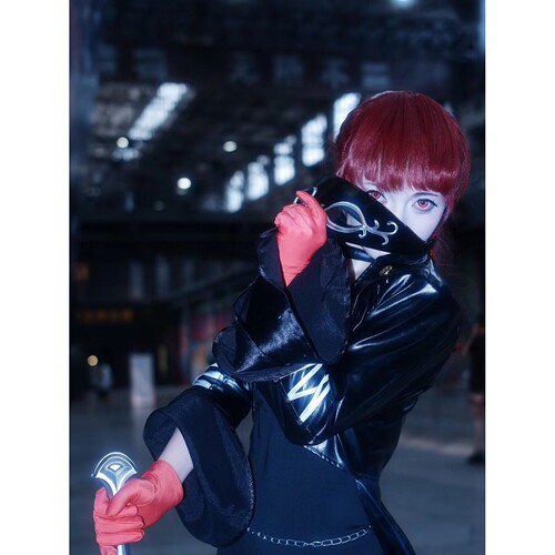新款女神异闻录5  P5R 芳泽霞怪盗装Royal皇家版 cos服送手套面具