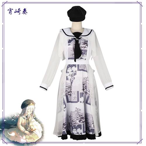 世界计划cos服25时宵崎奏印花连衣裙二次元cosplay制服裙常服套装