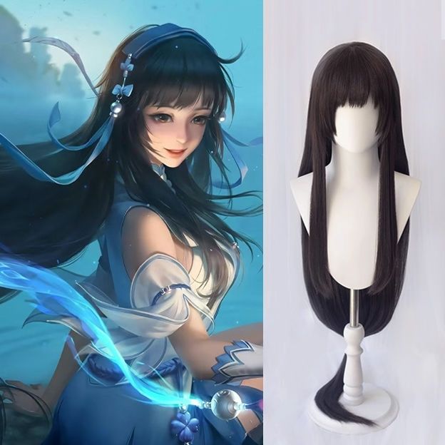 魔法少女万用小圆晓美焰假发cos长直发造梦者黑色西施幻纱之灵