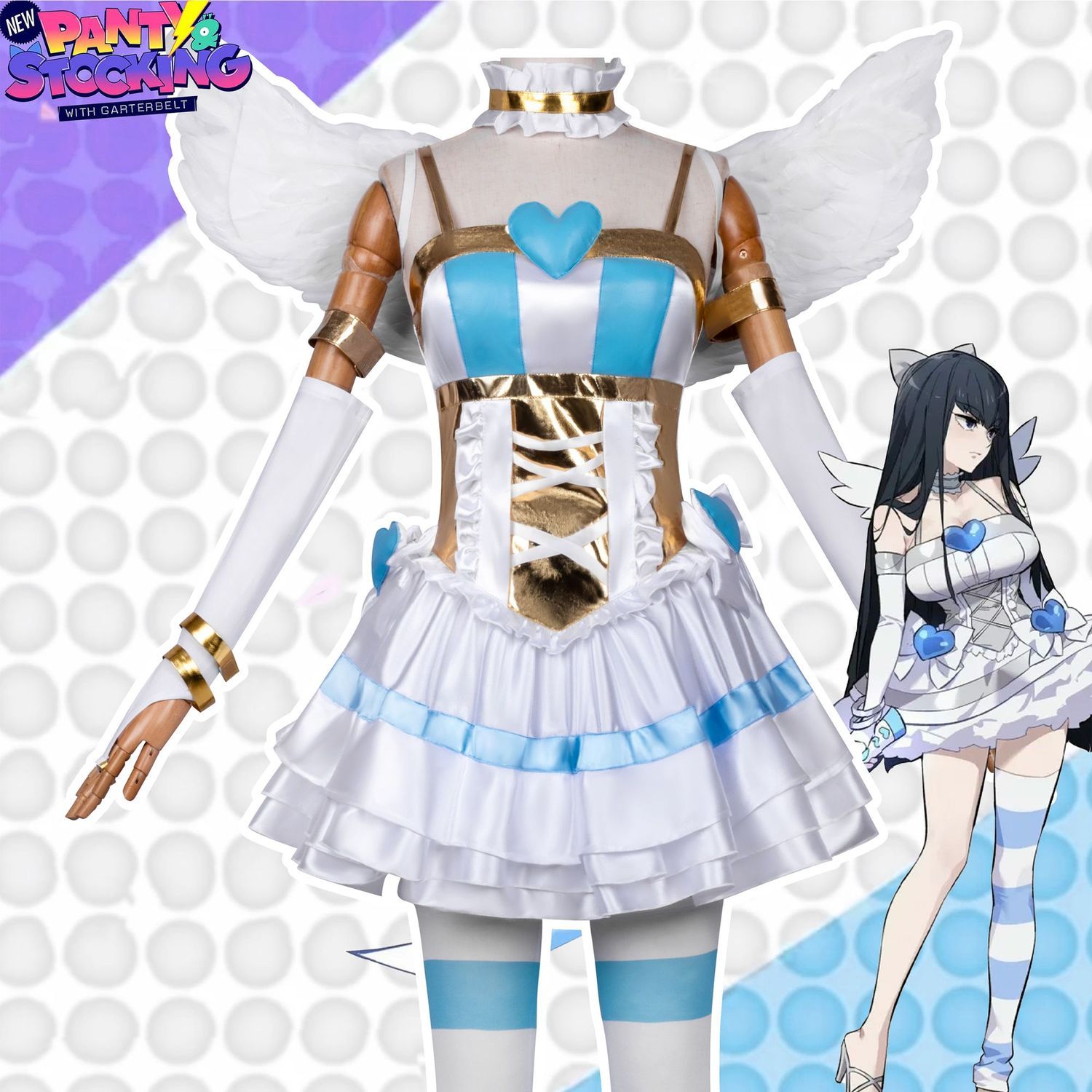 吊带袜天使史朵战斗服cos服动漫二次元cosplay全套连衣裙甜美风图片