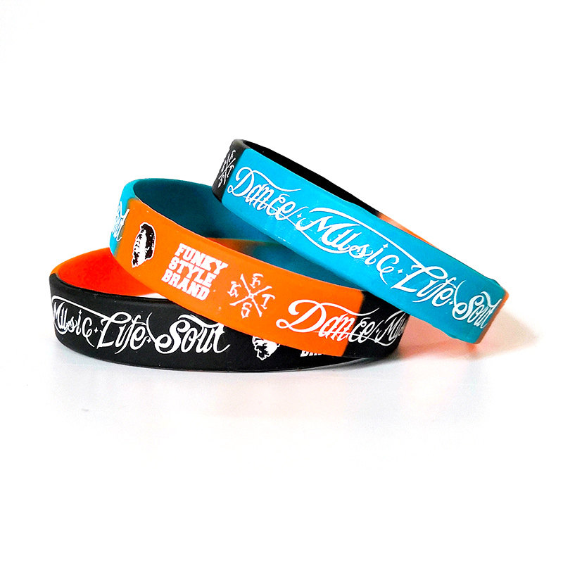 FUNKYSTYLE ORIGINAL HIP HOP HIP HOP COUPLE BRACELET SILICONE SPORTS WRISTBAND BRACELET HIGH STREET TREND MEN AND WOMEN JANE