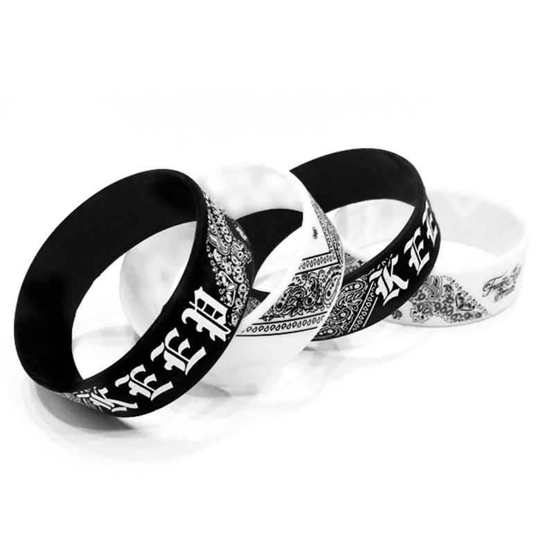 FUNKYSTYLE ORIGINAL HIP HOP HIP HOP COUPLE BRACELET SILICONE SPORTS WRISTBAND BRACELET HIGH STREET TREND MEN AND WOMEN JANE