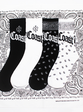 FunkyStyle西海岸腰果花说唱潮袜子街头嘻哈hiphop中长筒滑板袜男