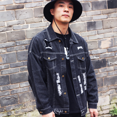 FunkyStyle潮流嘻哈街舞牛仔夹克