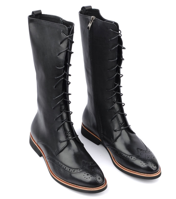 雕花复古男士马靴长筒靴子男真皮靴子高筒靴潮流鞋骑士靴男靴