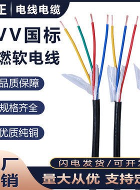 纯铜国标 护套线 RVV8*0.3 0.5 0.75 1.0平方 八芯 信号线电源线